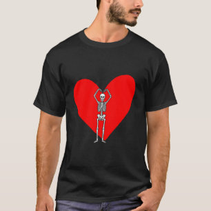 Women's Happy Valentine’s Day Skeleton Vintage For T-Shirt