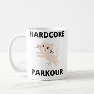 Womens Hardcore Parkour Kitten Coffee Mug