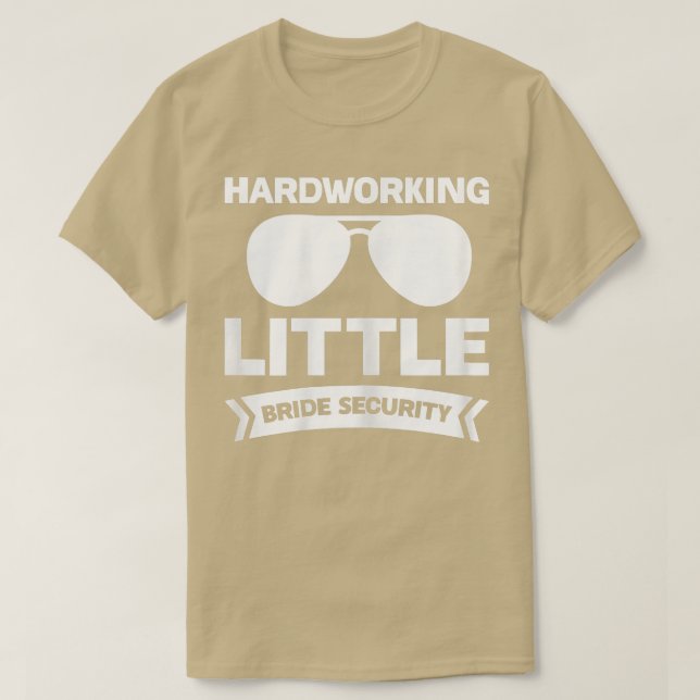 Womens Hardworking little bride security bride  T-Shirt (Design Front)