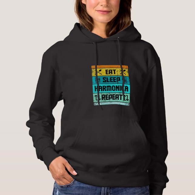 Womens Harmonica Harmonica Players For Men Women K Hoodie (Front)