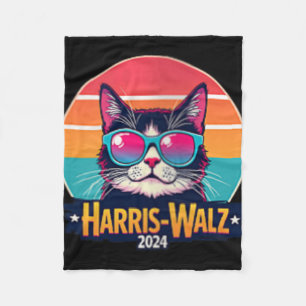 Womens Harris W 2024 Cat Sungles Retro Vintage Poc Fleece Blanket