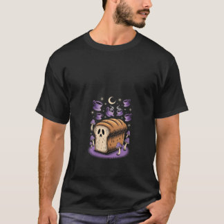 Womens Haunted Bread Spirit Surreal Toast With Mus T-Shirt