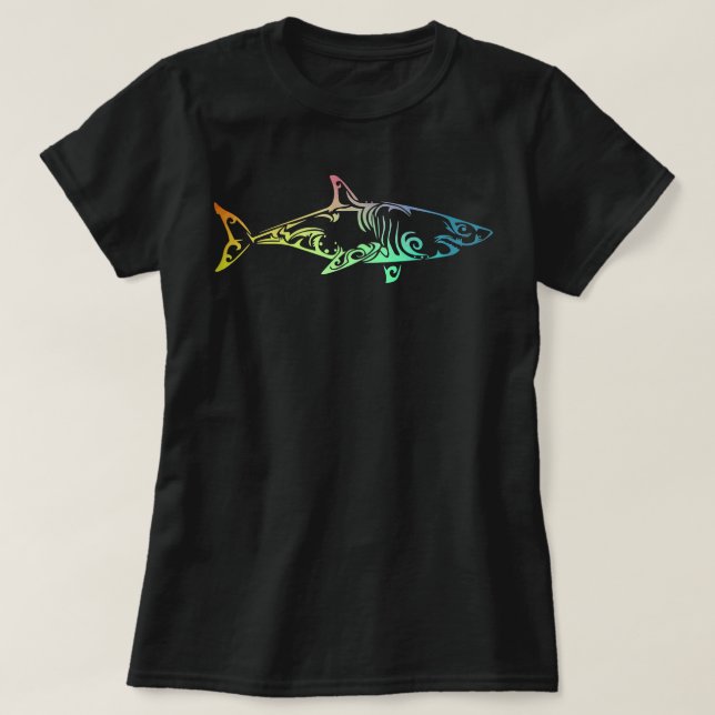Womens Hawaii Mano Tribal Shark . Shark Lover Week T-Shirt (Design Front)