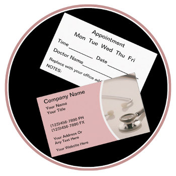 Women's Health Medical Doctor Appointment Business Card by Luckyturtle at Zazzle