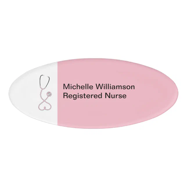 Women's Health Nurse Stethoscope Name Tag | Zazzle
