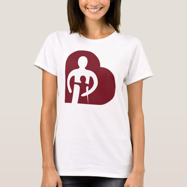 Womens Heart Tee (white) (Front)