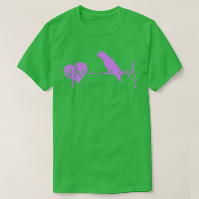 Womens Heartbeat Parrot Gift Product Pet Parrot Lo T-Shirt (Design Front)