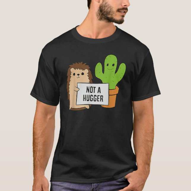 Womens Hedgehog Love Kactus Valentine Hedgehog Cos T-Shirt (Front)