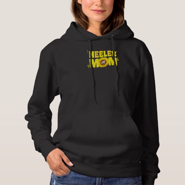 Womens Heeler Mom Women Sunflower Blue Red Austral Hoodie (Front)