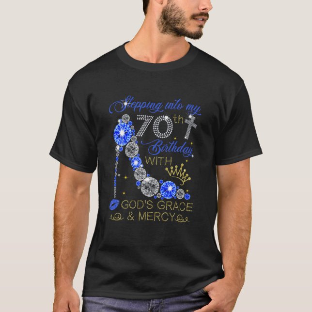 Womens Heels 70Th Birthday Squad Stepping Into 70 T-Shirt (Front)