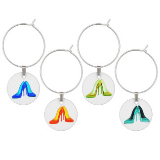 Women's Heels Wine Glass Charms, Set 1 Wine Charm