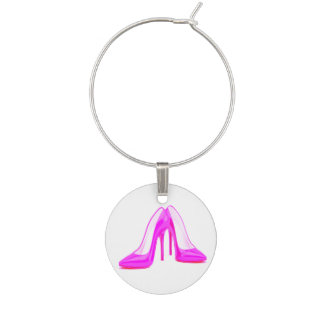 Women's Heels Wine Glass Charms, Set 2 Charm