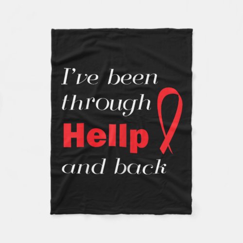 Womens Hellp Syndrom Preeclampsia Awareness Red Ri Fleece Blanket