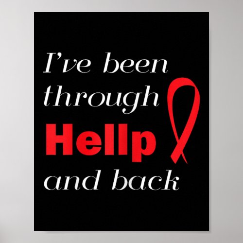 Womens Hellp Syndrom Preeclampsia Awareness Red Ri Poster