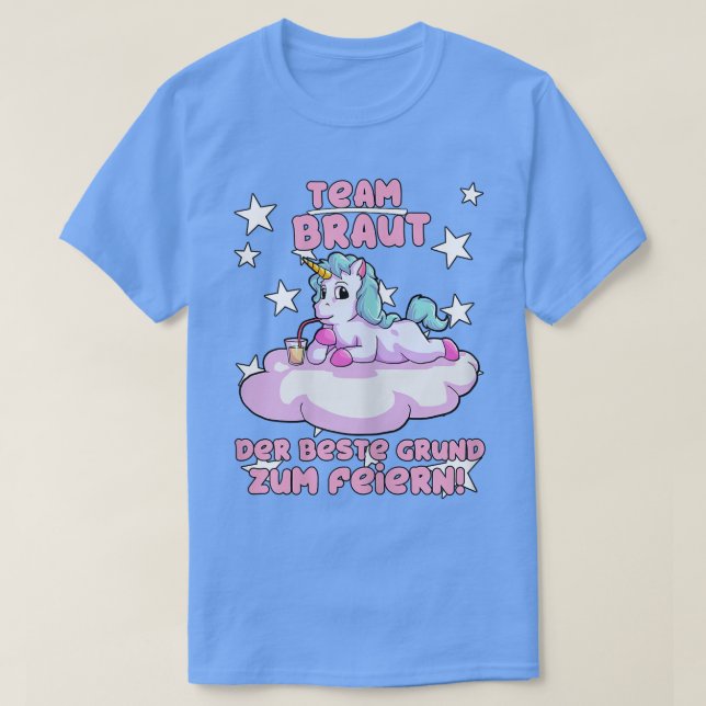 Womens Hen Party  Unicorn Team Bride 646 T-Shirt (Design Front)