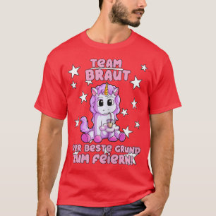Womens Hen Party  Unicorn Team Bride  T-Shirt