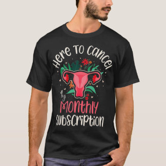Womens Here To Cancel My Monthly Subscription Funn T-Shirt