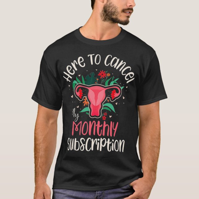 Womens Here To Cancel My Monthly Subscription Funn T-Shirt (Front)