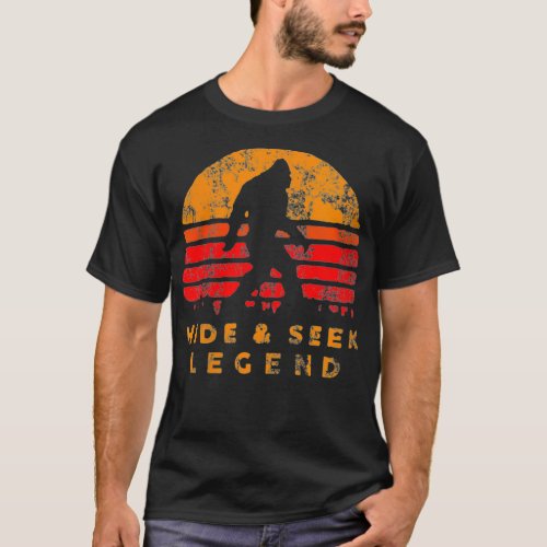 Womens Hide and Seek Legend Champion Bigfoot Belie T_Shirt