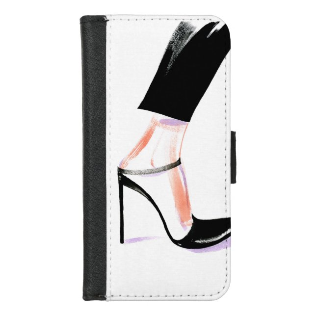 Women's high-heeled shoes iPhone wallet case (Front)