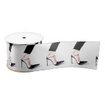 Women's high-heeled shoes satin ribbon