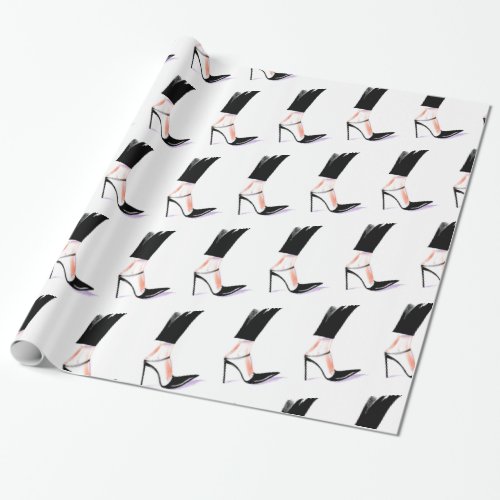 Womens high_heeled shoes wrapping paper