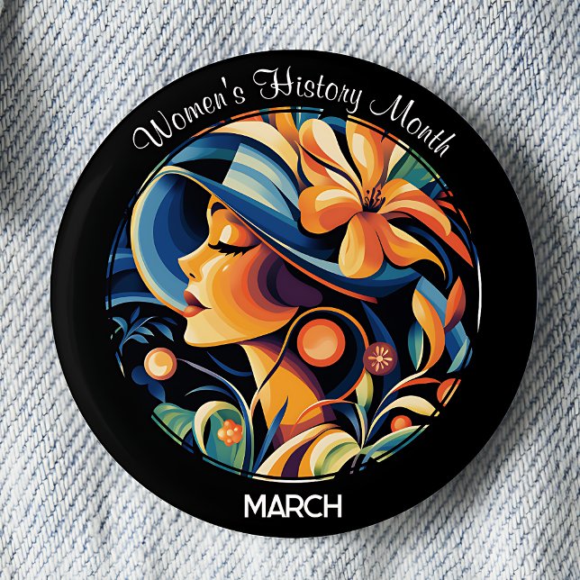 Women's History Month Button (Women's History Month)