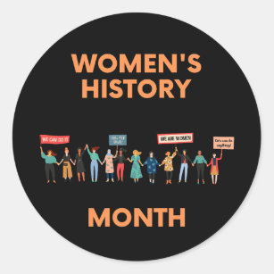 Women's History Month Classic Round Sticker