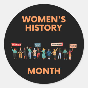 Women's History Month Classic Round Sticker