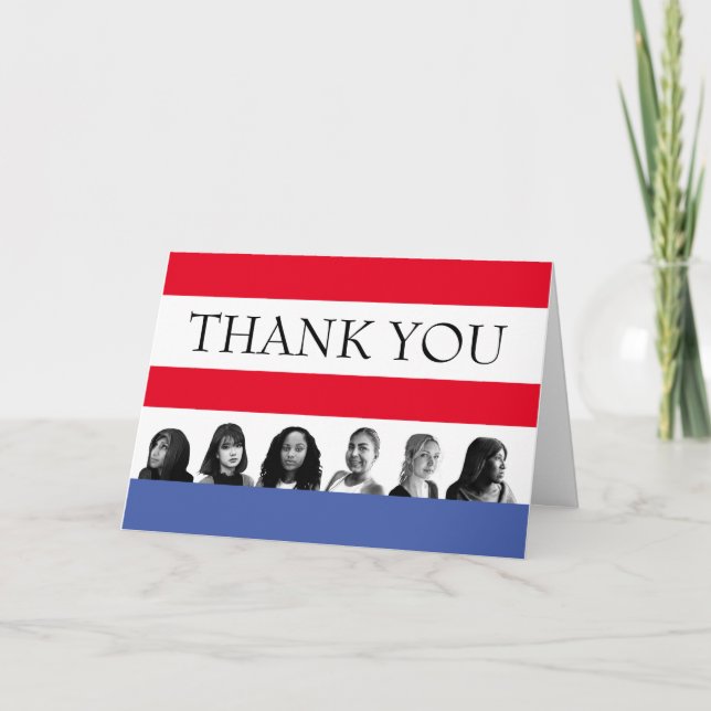 Women's History Month Ethnic Thank You Card (Front)