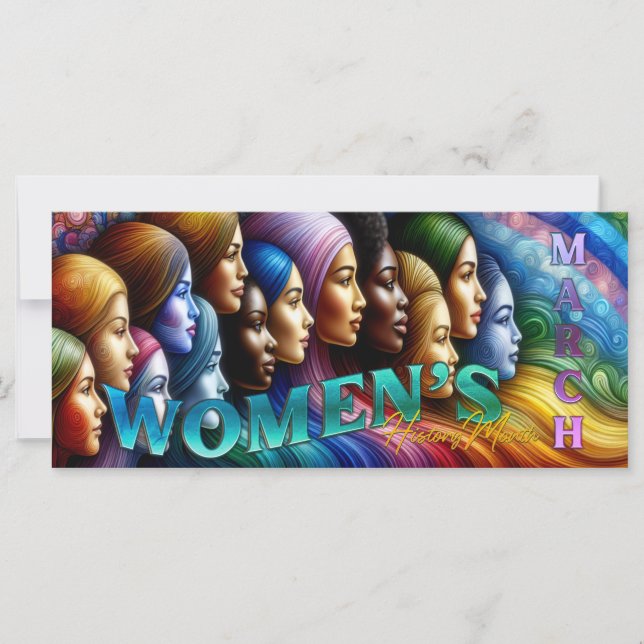 Women's History Month Flat Card (Front)