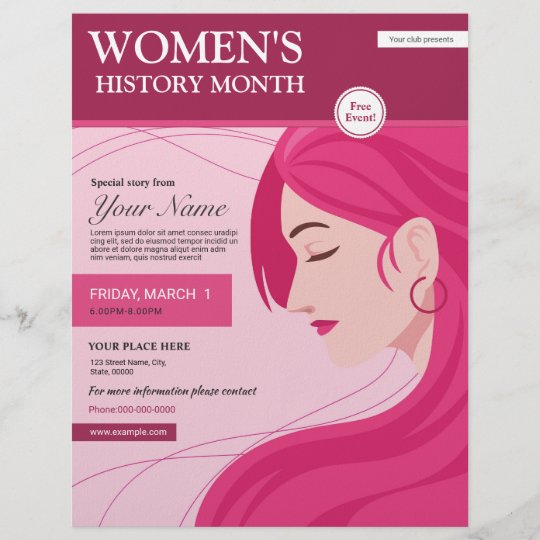 Womens History Month Flyer | Zazzle.com