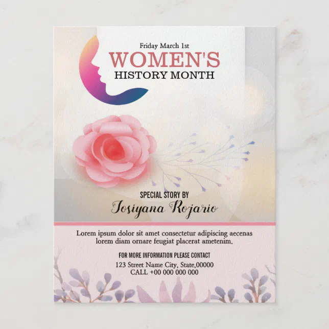 Womens History Month Flyer | Zazzle