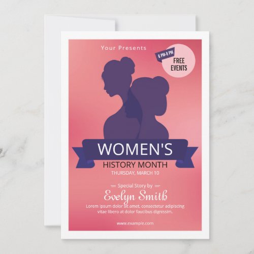 Womens History Month Invitation Flyer