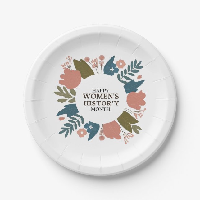 Women's History Month Paper Plates (Front)