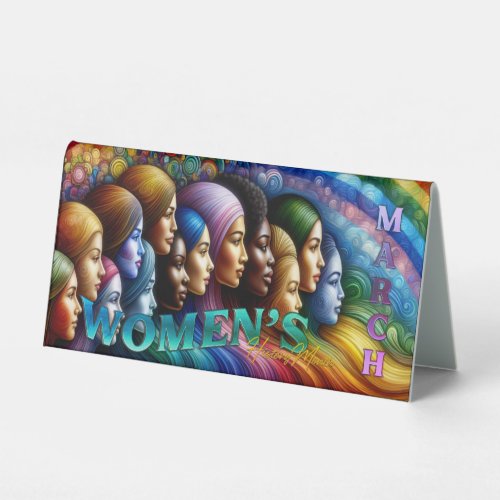 Womens History Month Table Tent Sign