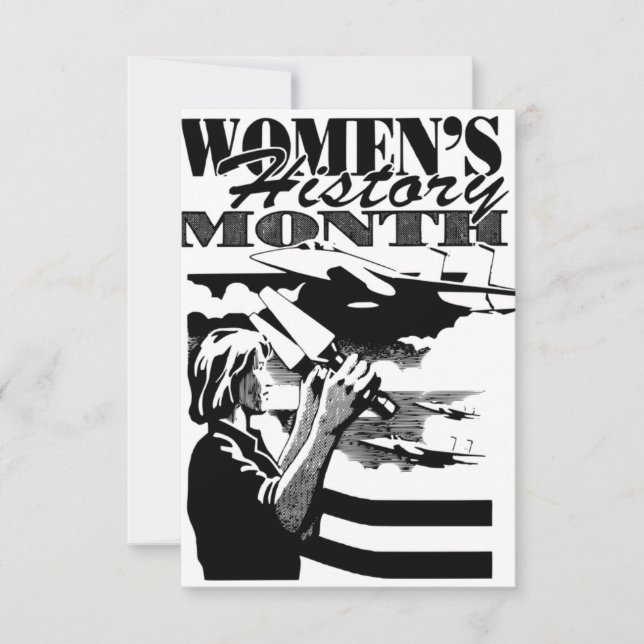 Women's History Month ,Vintage Retro Card (Front)