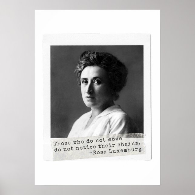 Women's History: Rosa Luxemburg Quote on Freedom Poster (Front)