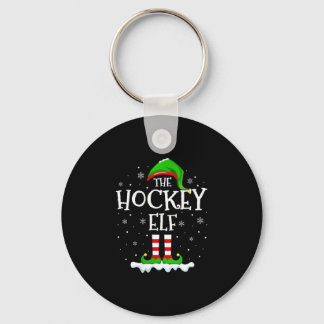 Womens hockey elf squad xmas family matching group keychain
