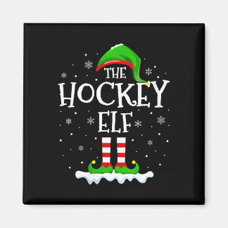 Womens hockey elf squad xmas family matching group magnet
