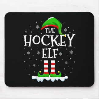 Womens hockey elf squad xmas family matching group mouse pad