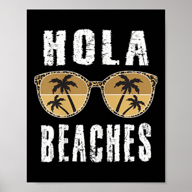 Womens Hola Funny Pineapple Beach Summer Vacation  Poster (Front)
