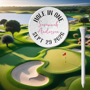 Women's Hole In One With Date and Name Golf Tees