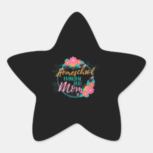 Women's Homeschool Mom Gift Funny Home School Star Sticker