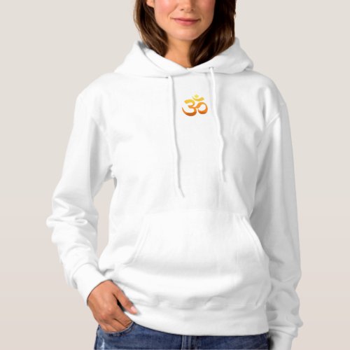 Womens Hooded Sweatshirt Yoga Om Mantra Symbol
