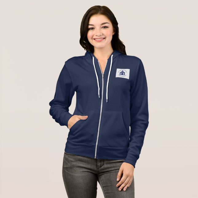 Women's Hooded Zip Hoodie (Front Full)