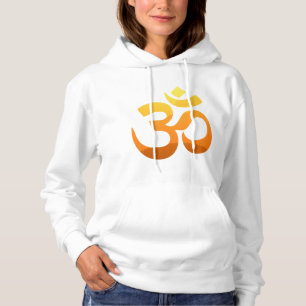 Womens Hoodies Double Sided Yoga Om Mantra Symbol