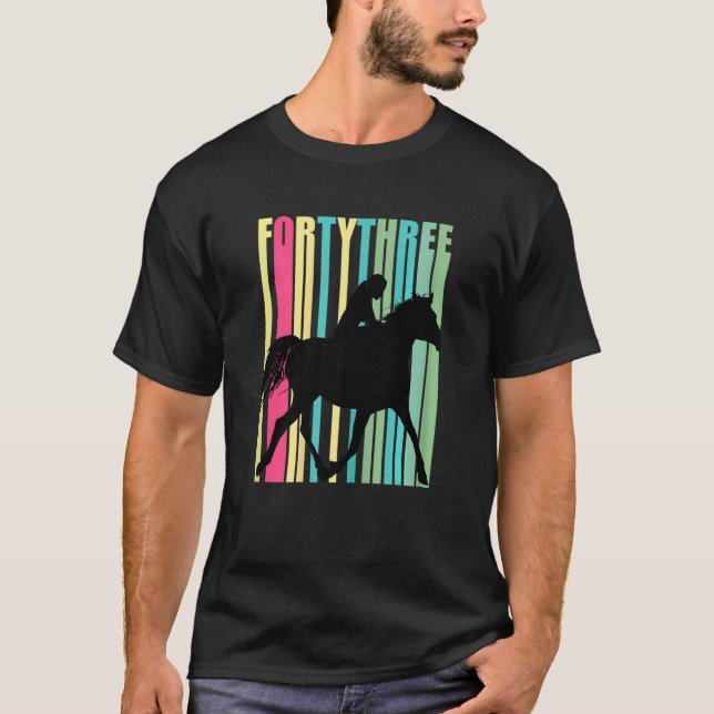 Womens Horse Riders 43rd Birthday Womens Equestria T-Shirt (Front)