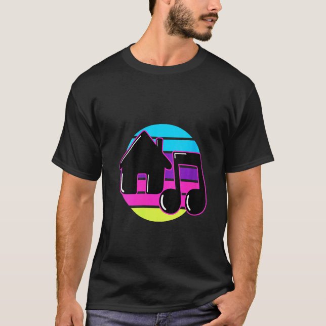 Womens House Music Retro Dj Chicago 1980s Electron T-Shirt (Front)