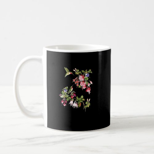 Womens Hummingbird Fuchsias Springtime Flowers  Coffee Mug